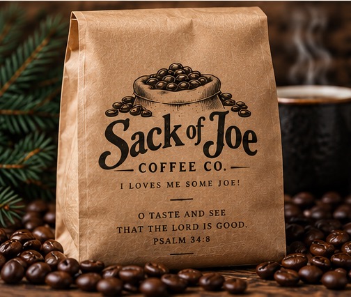 Sack of Joe kraft coffee bag